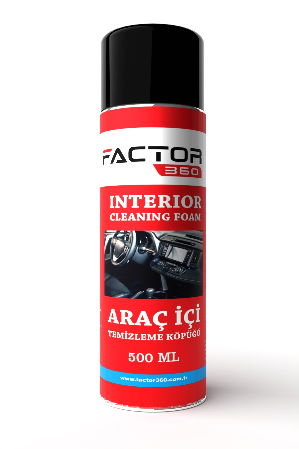 Factor360 Otomobil Araç İçi Temizleme Köpüğü Aerosol 500 ML