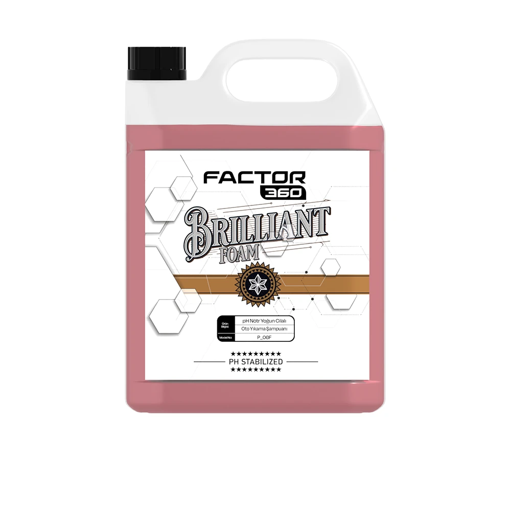 Factor360 Brilliant Foam pH Nötr Kostiksiz Oto Yıkama Köpüğü Oto Şampuan 5 L