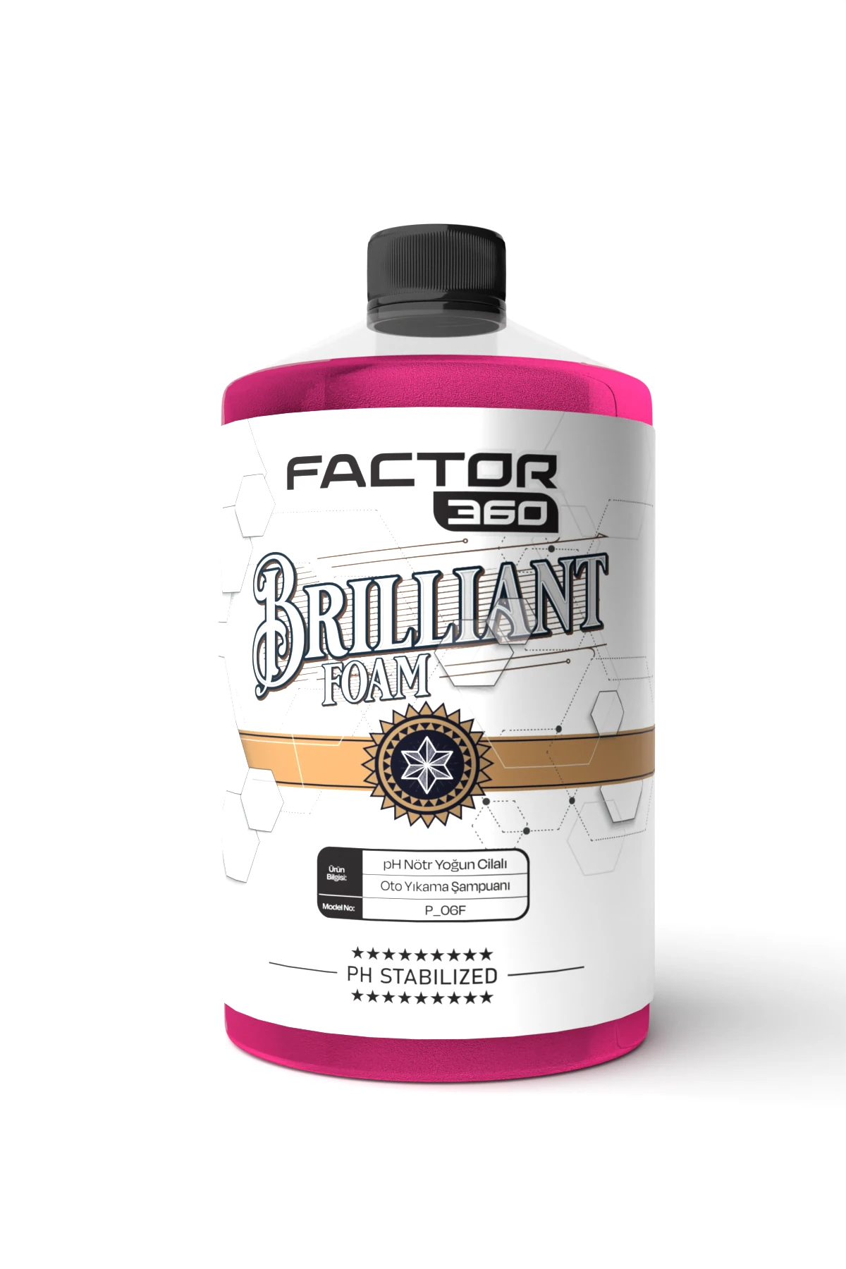 Factor360 Brilliant Foam pH Nötr Kostiksiz Oto Yıkama Köpüğü Oto Şampuan 1 L