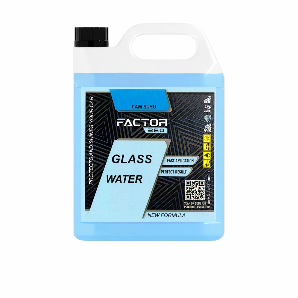 Factor360 Standart Yazlık Tipi Cam Suyu 5 Litre | İz Bırakmaz Etkili Temizlik